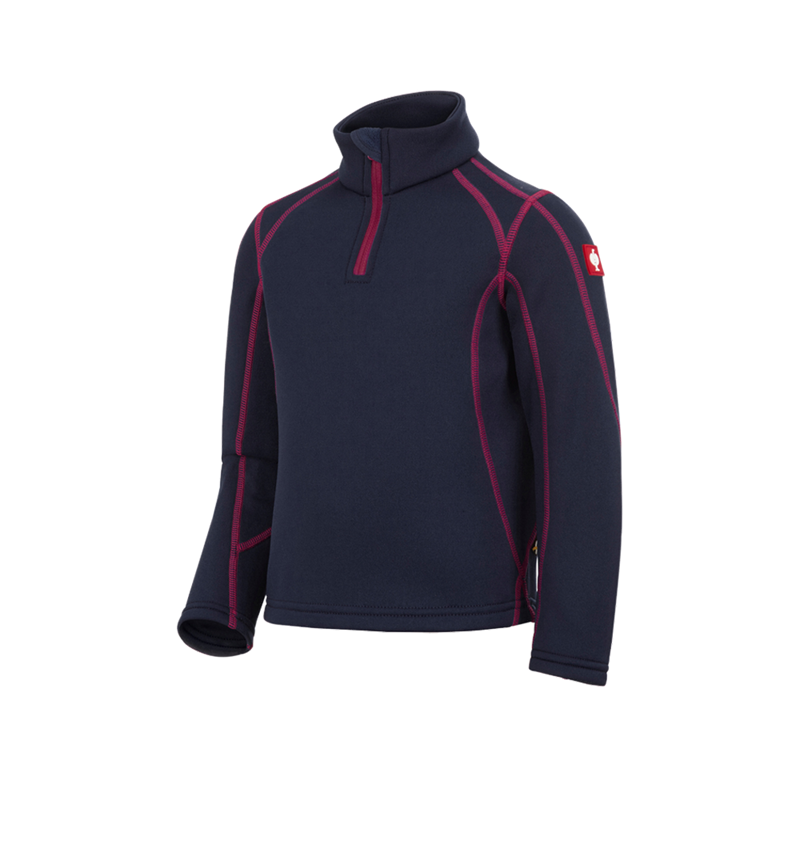 Bovenkleding: Schipperstrui thermo stretch e.s.motion 2020,kind. + donkerblauw/bessen