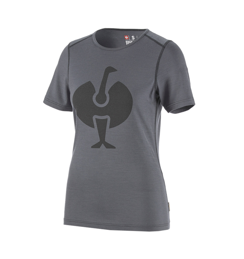 Thermo Ondergoed	: e.s. T-shirt Merino, dames + cement/grafiet 1