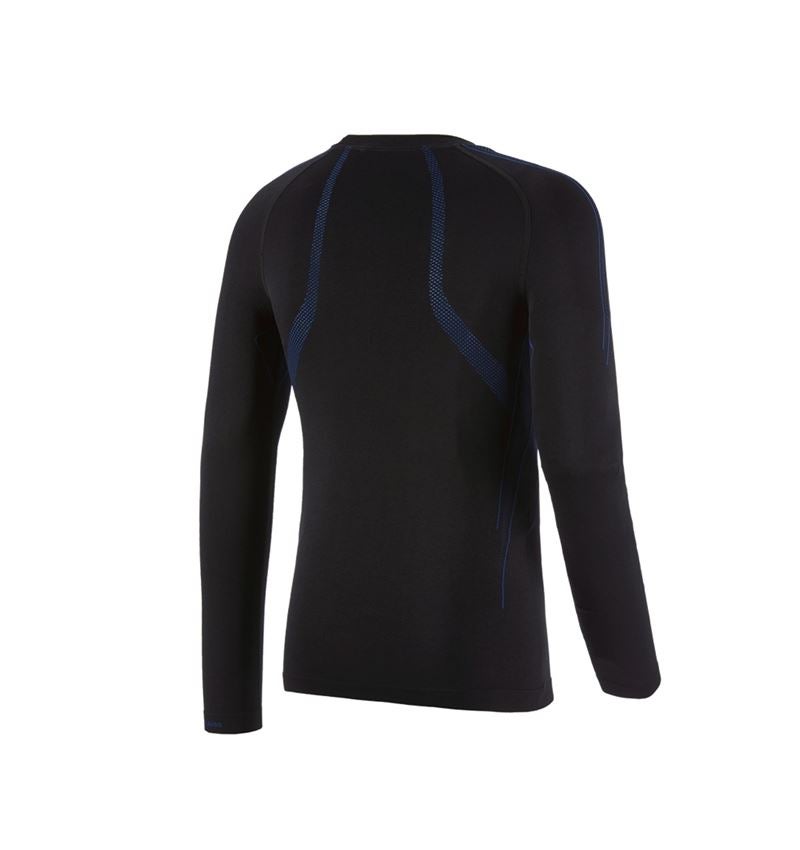 Sous-vêtements | Vêtements thermiques: e.s. Haut manches longues fonct. uniforme - warm + noir/bleu gentiane 2