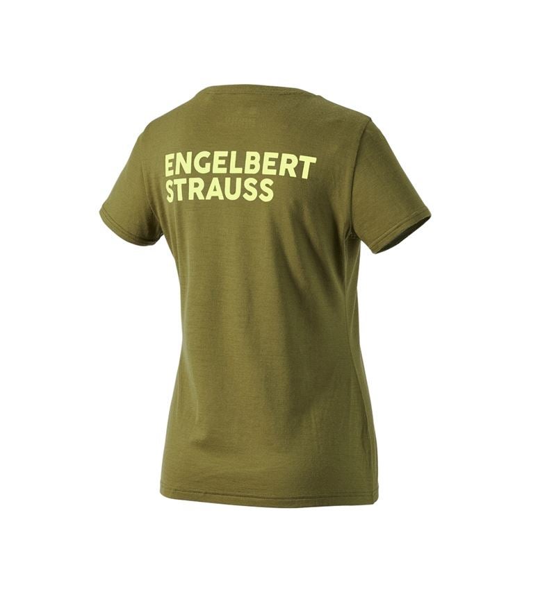 Themen: T-Shirt Merino e.s.trail, Damen + wacholdergrün/limegrün 5