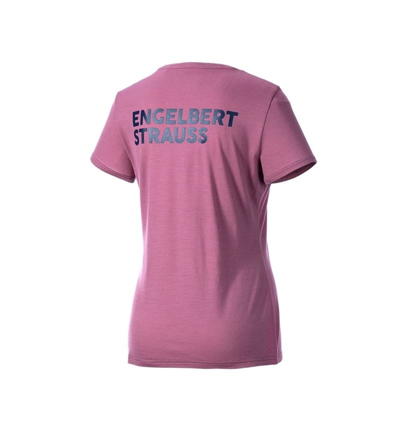Bovenkleding: T-Shirt Merino  e.s.trail, dames + tarapink/diepblauw 6