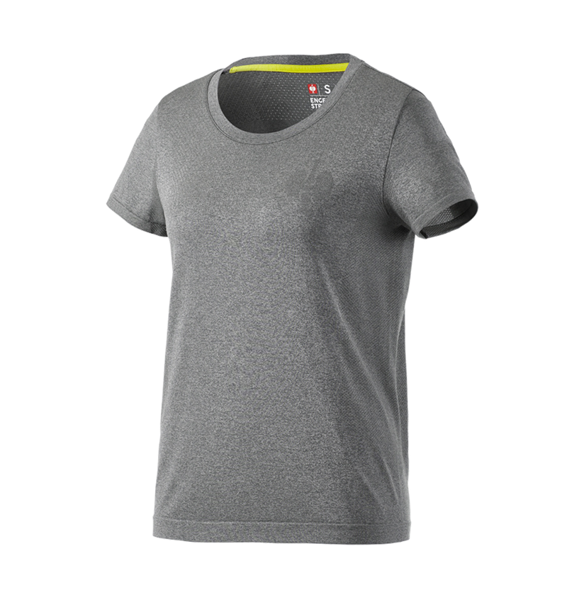 Kleding: T-Shirt seamless  e.s.trail, dames + bazaltgrijs melange 3