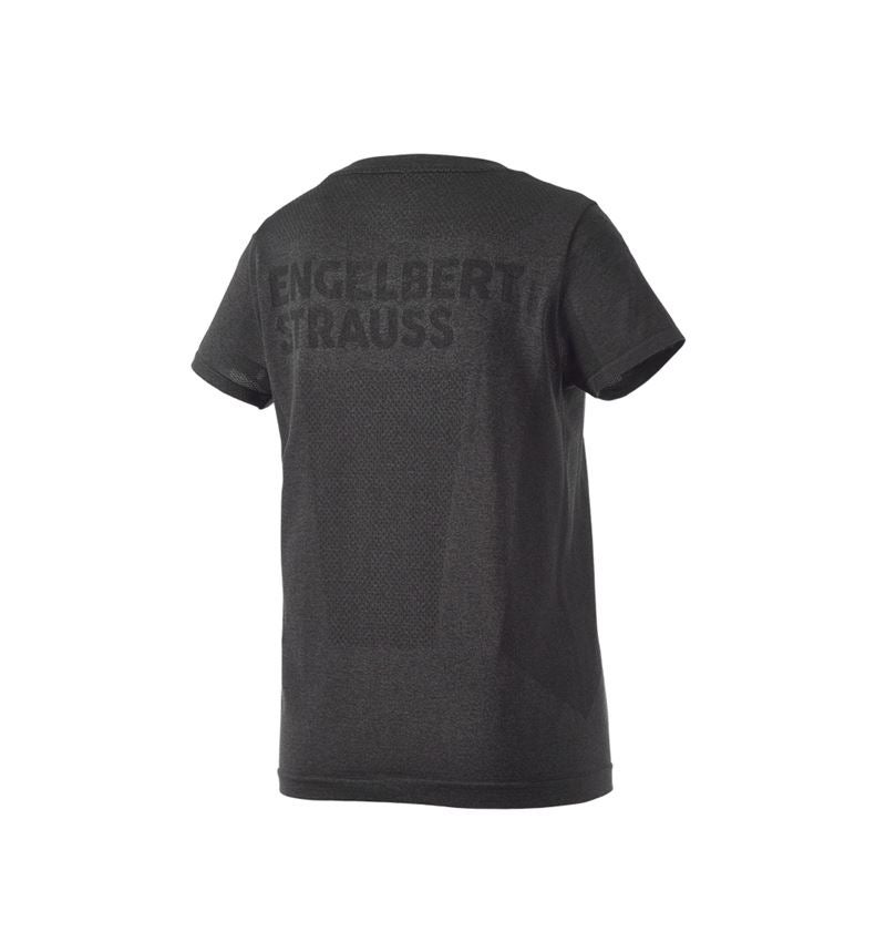 Bovenkleding: T-Shirt seamless  e.s.trail, dames + zwart melange 3