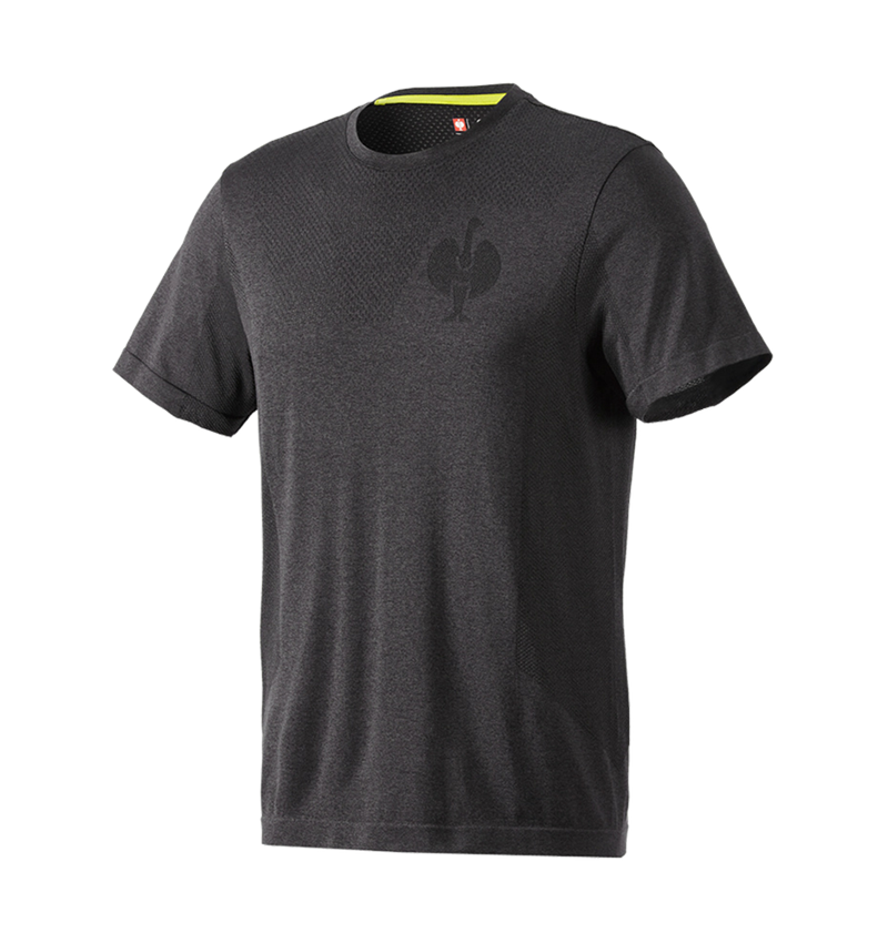 Shirts & Co.: T-Shirt seamless e.s.trail + schwarz melange 2