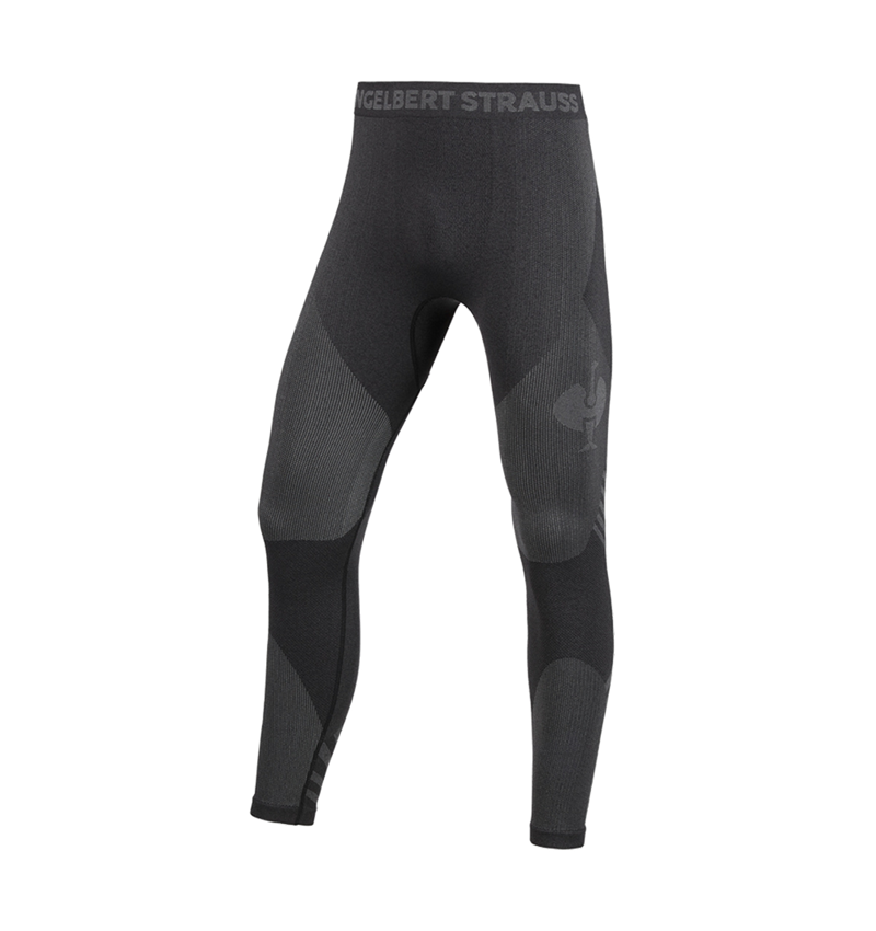 Ondergoed | Thermokleding: Functionele longpants e.s.trail seamless - warm + zwart/bazaltgrijs 4