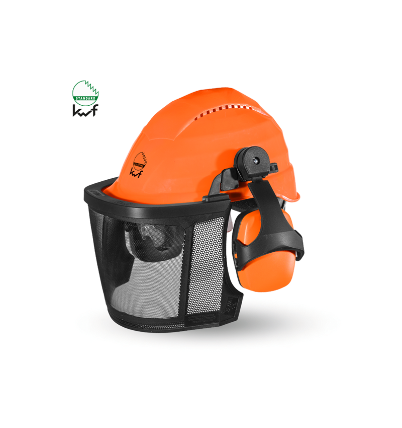 Bosbouw- / Zaagkleding: Veiligheidshelmcombi voor de bosbouw Professional + oranje