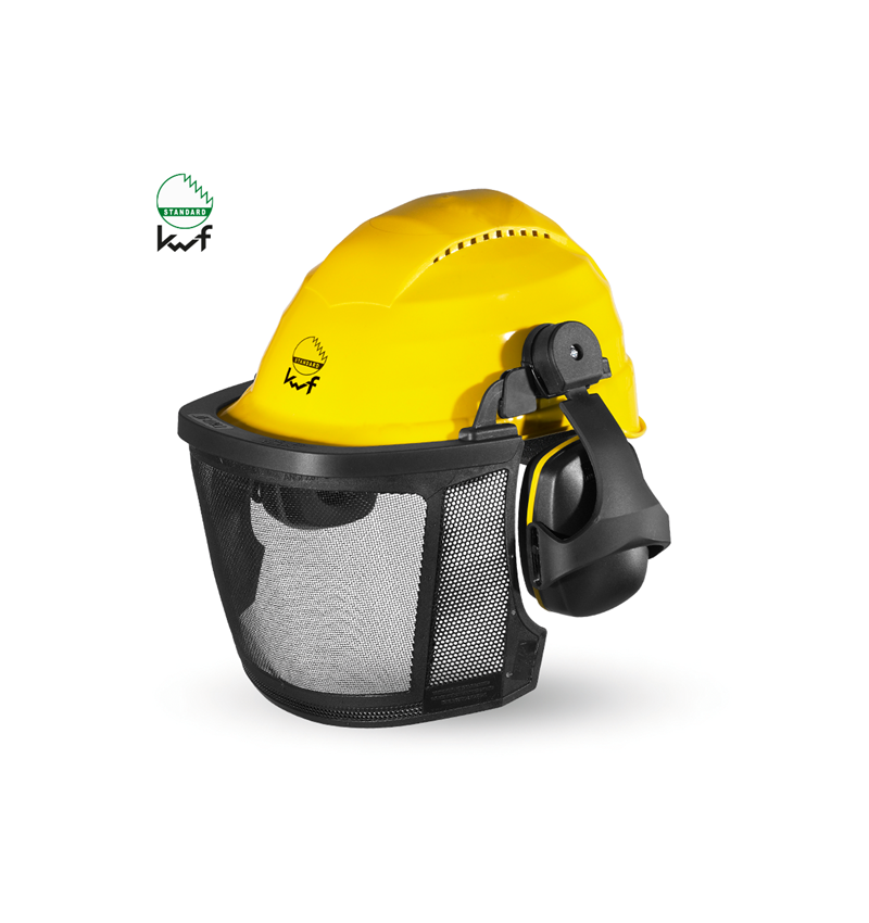 Casques de Sécurité: Comb. de casque de protection de forestier Prof. + jaune