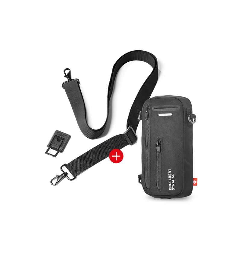 Accessoires: SET: e.s. phone leash + bag + zwart