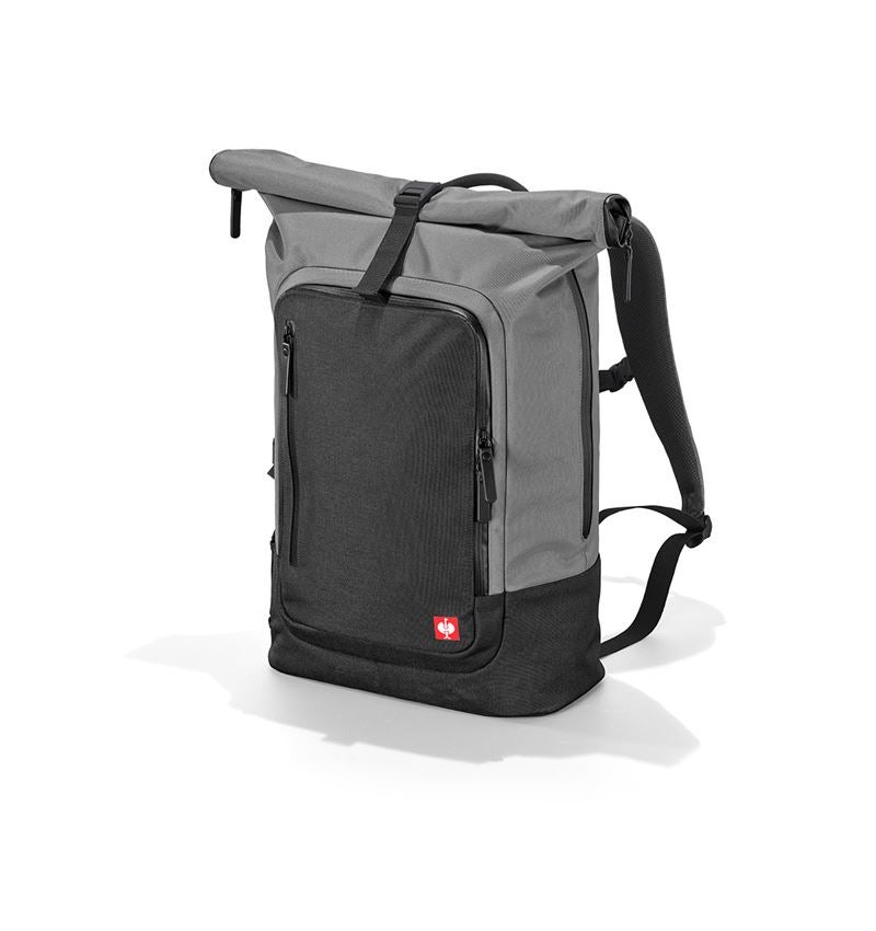 Accessoires: Rolltop-rugzak e.s.work&travel + bazaltgrijs/zwart