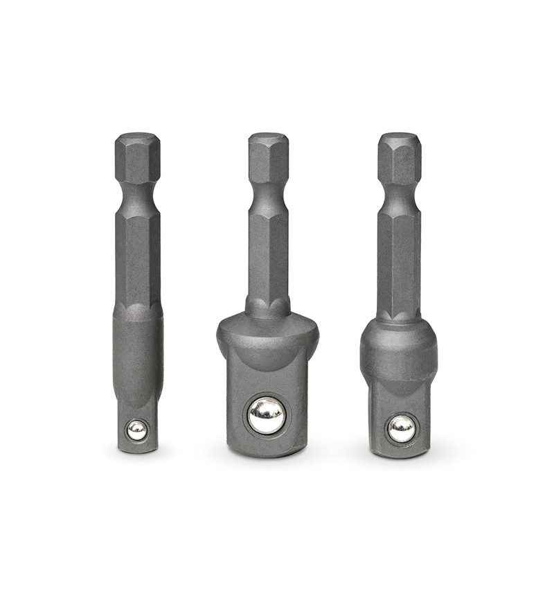 Bits: e.s. Adapter-Set für Bohrmaschine 1/4+ 3/8+ 1/2