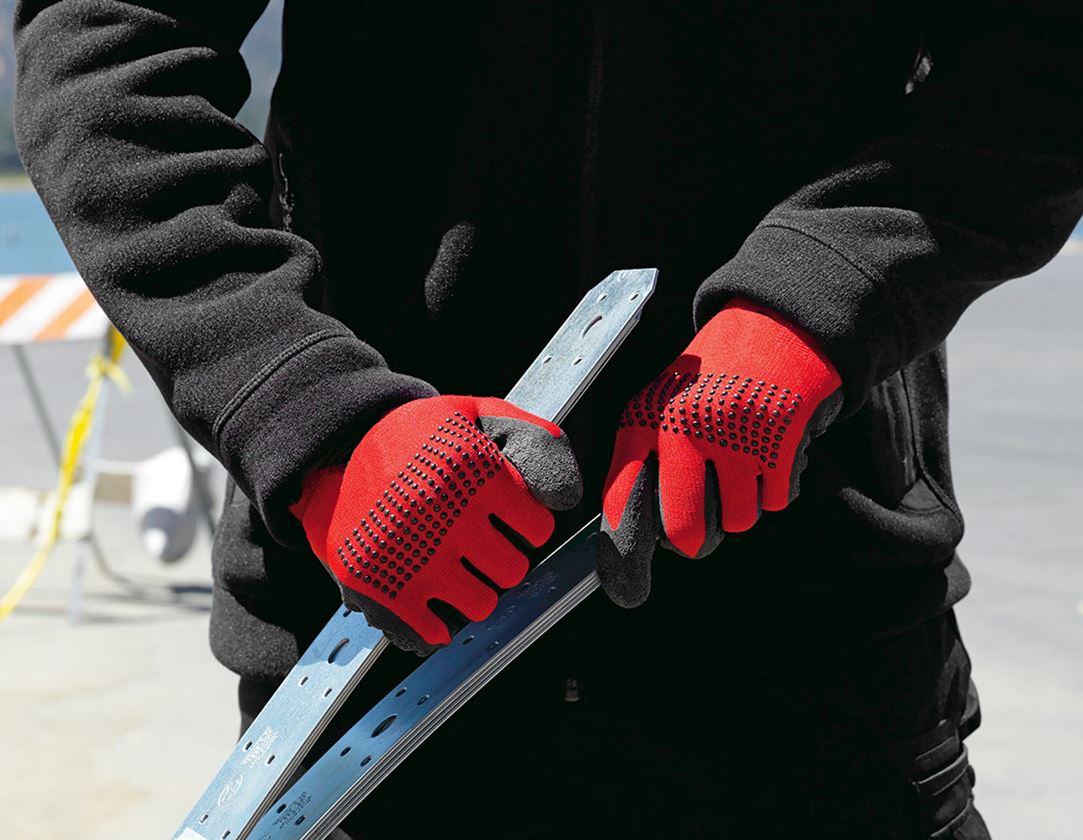 Gecoate: Gebreide latex handschoenen Techno Grip