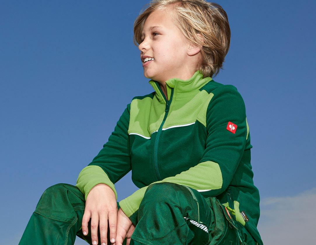 Jacken: Fleece Jacke e.s.motion 2020, Kinder + grün/seegrün 1