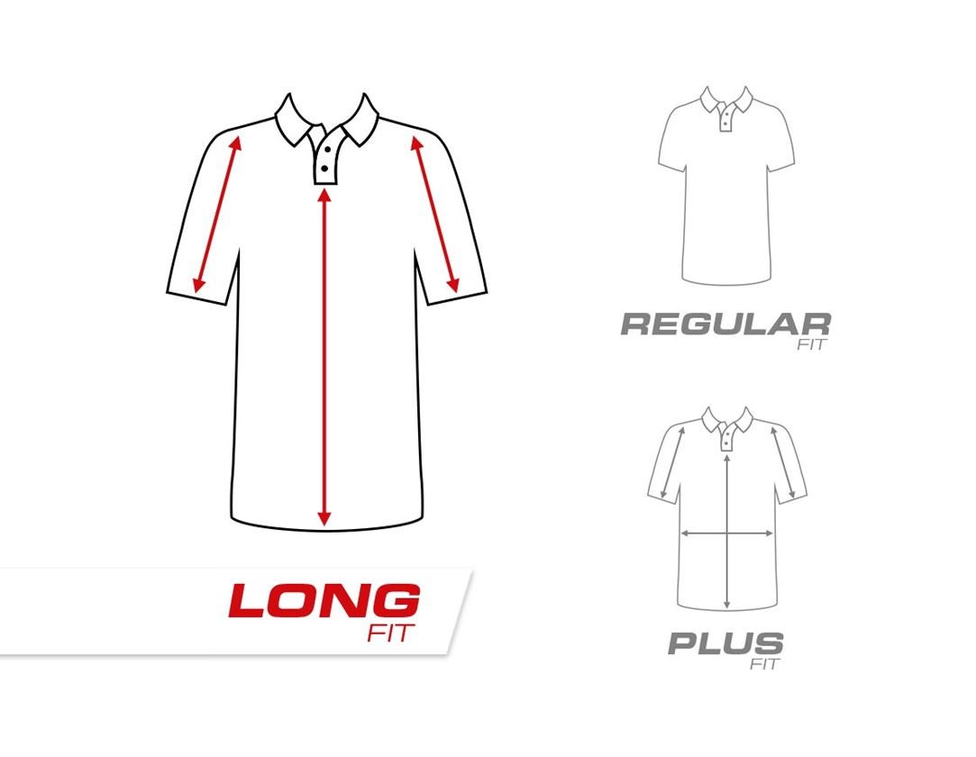 Shirts & Co.: e.s. Piqué-Polo cotton stretch, Damen, long fit + kornblau