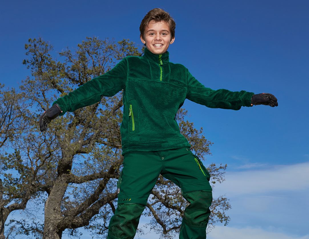 Bovenkleding: Schipperstrui Highloft e.s.motion 2020, kinderen + groen/zeegroen 1