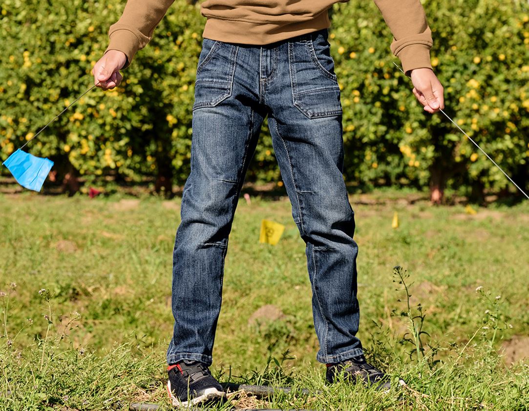 Broeken: e.s. Jeans POWERdenim, kinderen + stonewashed