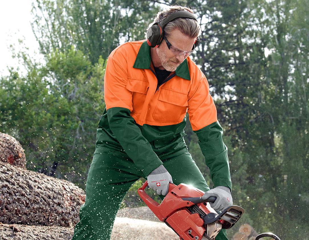 Vestes de travail: Veste de forestier Basic + vert/orange 1