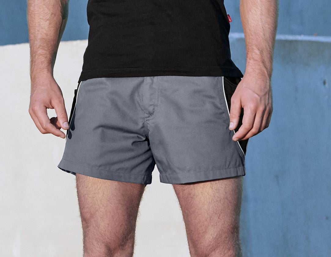 Pantalons de travail: X-Short e.s.active + gris/noir