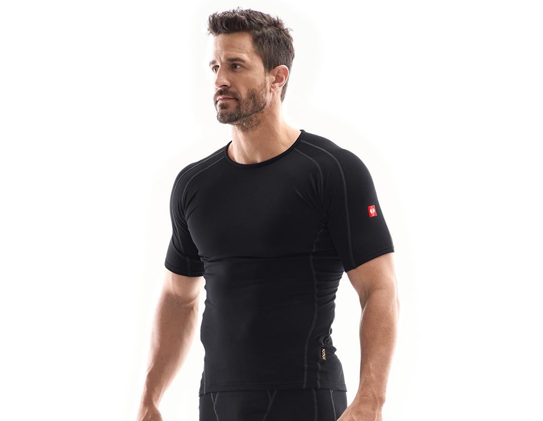 Sous-vêtements | Vêtements thermiques: e.s. Fonction-T-Shirt clima-pro - warm, hommes + noir