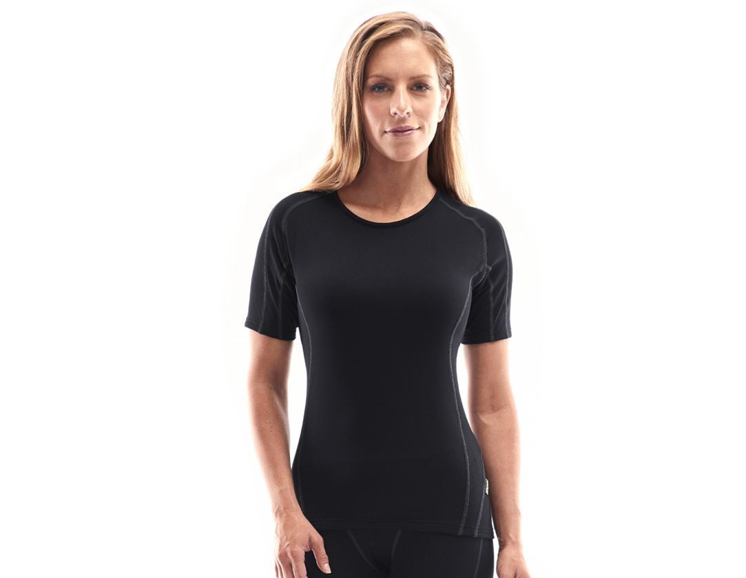 Thermo Ondergoed	: e.s. Functionele-T-Shirt clima-pro, warm, dames + zwart
