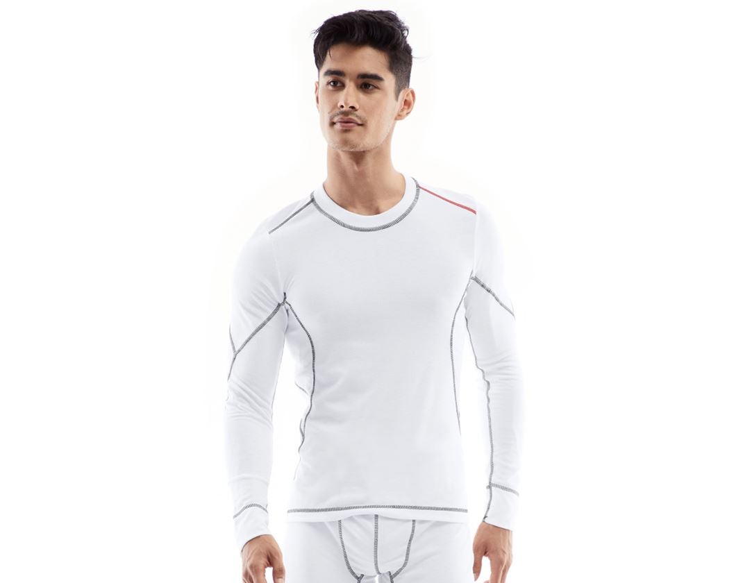 Sous-vêtements | Vêtements thermiques: e.s. Fonction-Longsleeve basis-light + blanc