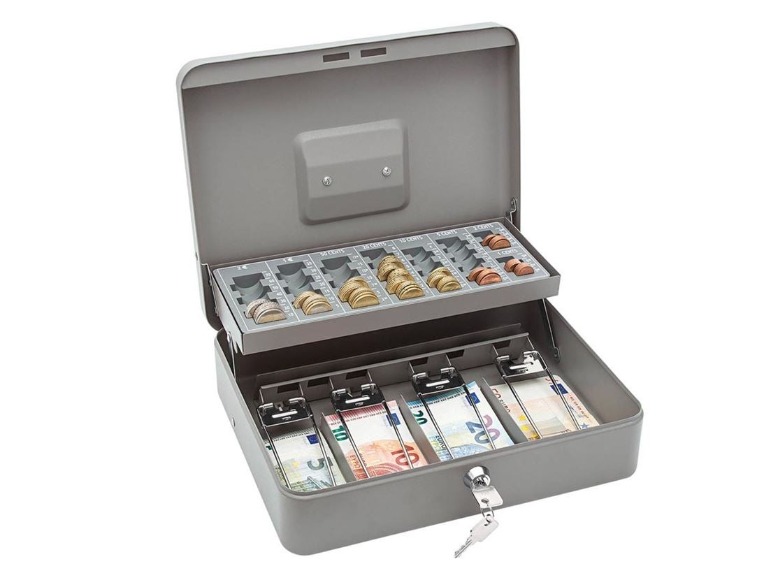 Opbergen: Geldtelcassette met Briefgeldbeugels + grijs