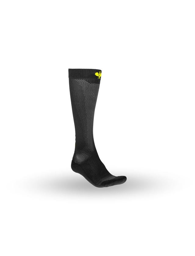Sokken | Kousen: e.s. Allseason sokken Function light/x-high + zwart/signaalgeel