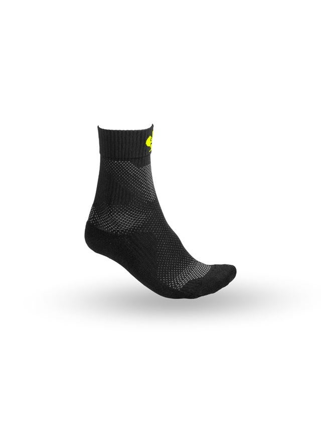Sokken | Kousen: e.s. Allseason sokken Function light/high + zwart/signaalgeel