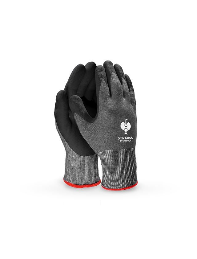 Gecoate: e.s. Nitril handschoenen evertouch allseasons + zwart/grijs