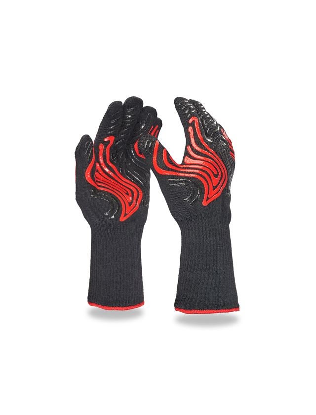 Textiel: e.s. Hittebestendige handschoenen heat-expert + zwart/rood