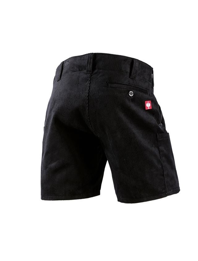 Pantalons de travail: Short professionnel e.s. en velours côtelé + noir 2