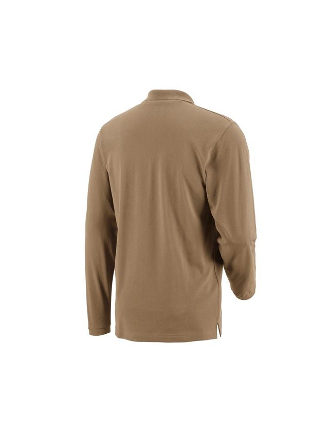 Shirts & Co.: e.s. Longsleeve-Polo cotton Pocket + khaki 1