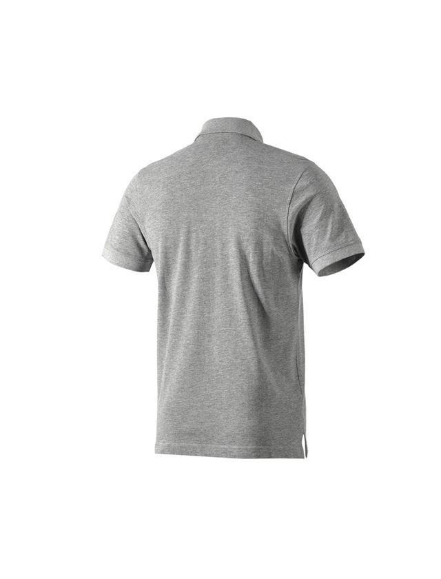 Onderwerpen: e.s. Polo-Shirt cotton Pocket + grijs mêlee 1