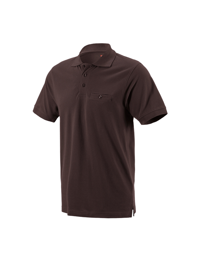 Onderwerpen: e.s. Polo-Shirt cotton Pocket + bruin