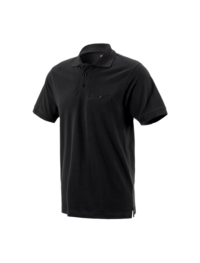 Shirts & Co.: e.s. Polo-Shirt cotton Pocket + schwarz 2