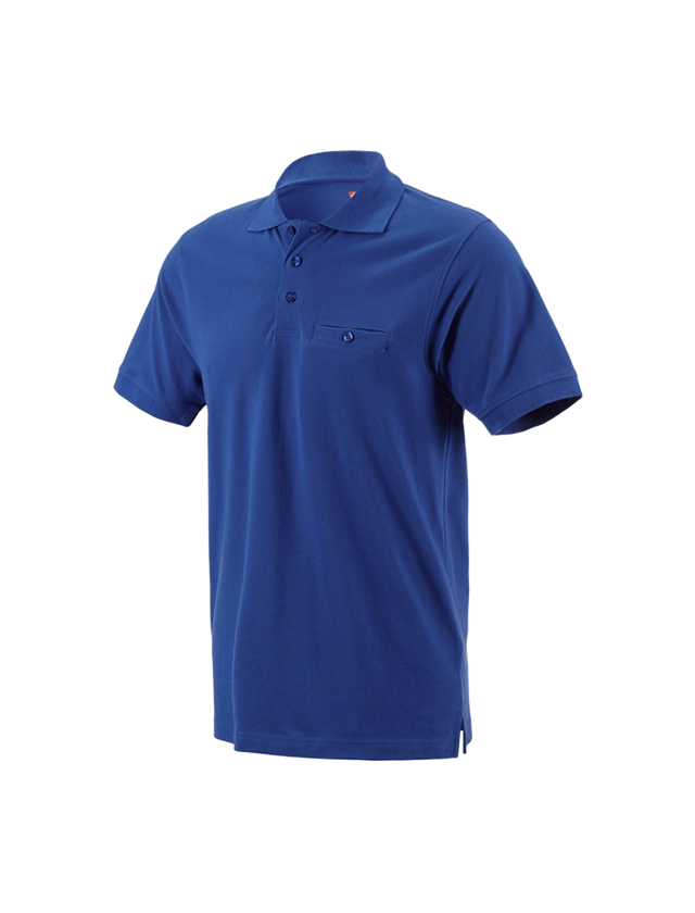 Onderwerpen: e.s. Polo-Shirt cotton Pocket + korenblauw