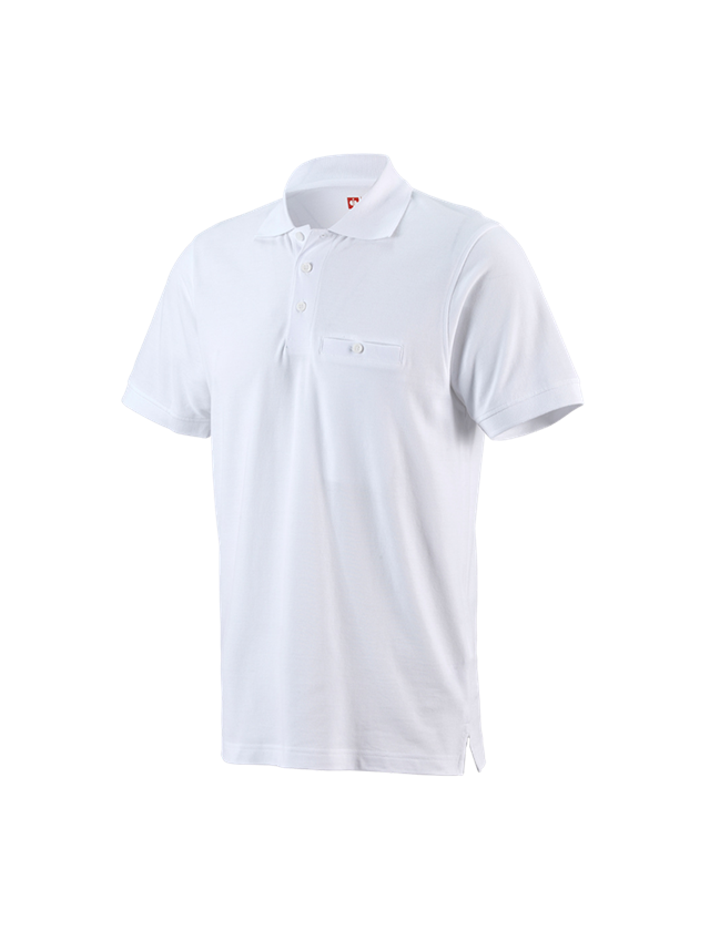Tuin-/ Land-/ Bosbouw: e.s. Polo-Shirt cotton Pocket + wit 2