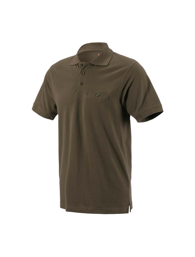 Shirts & Co.: e.s. Polo-Shirt cotton Pocket + oliv 1