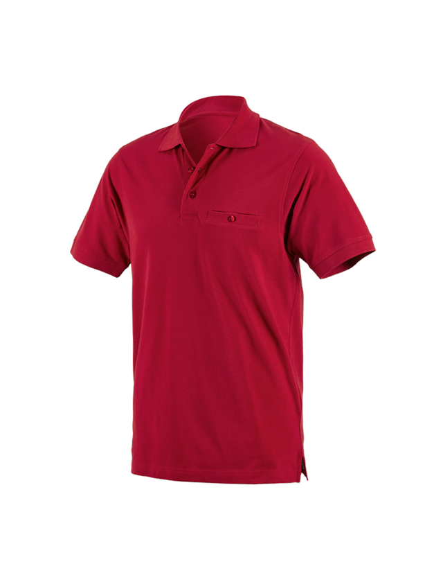 Loodgieter / Installateurs: e.s. Polo-Shirt cotton Pocket + rood