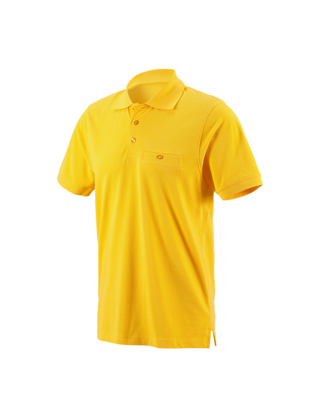 Onderwerpen: e.s. Polo-Shirt cotton Pocket + geel