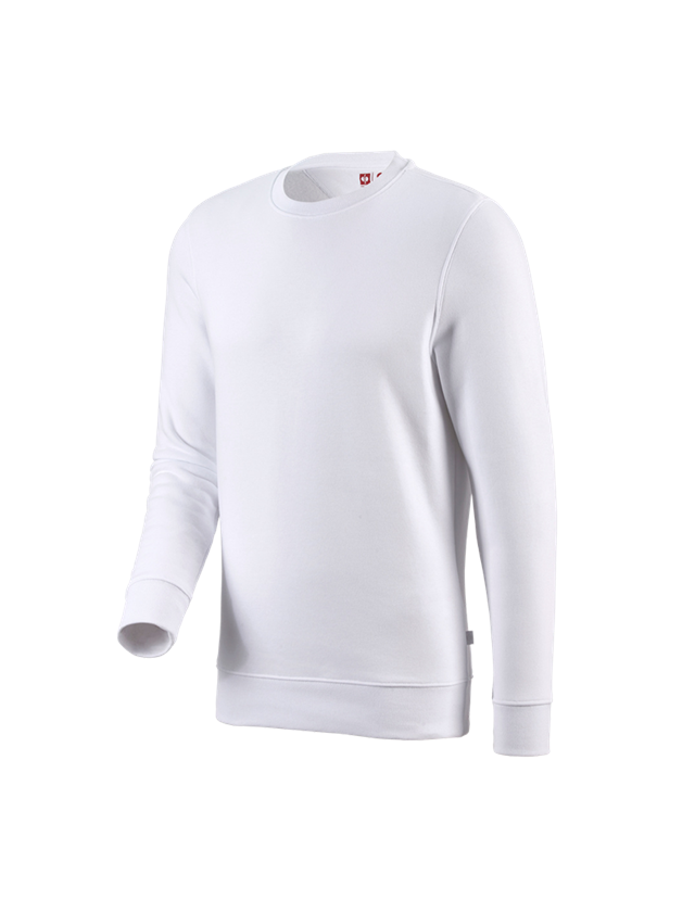 Hauts: e.s. Sweatshirt poly cotton + blanc 2