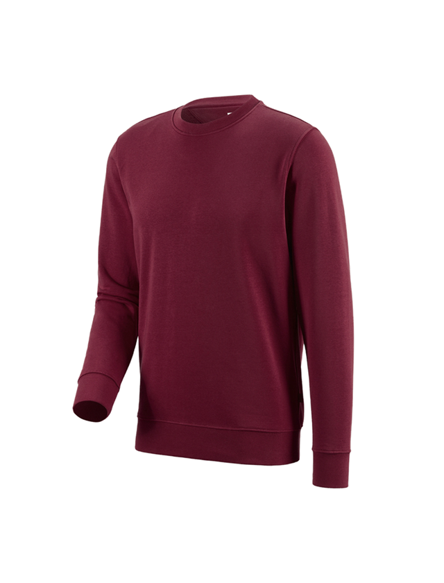 Shirts & Co.: e.s. Sweatshirt poly cotton + bordeaux