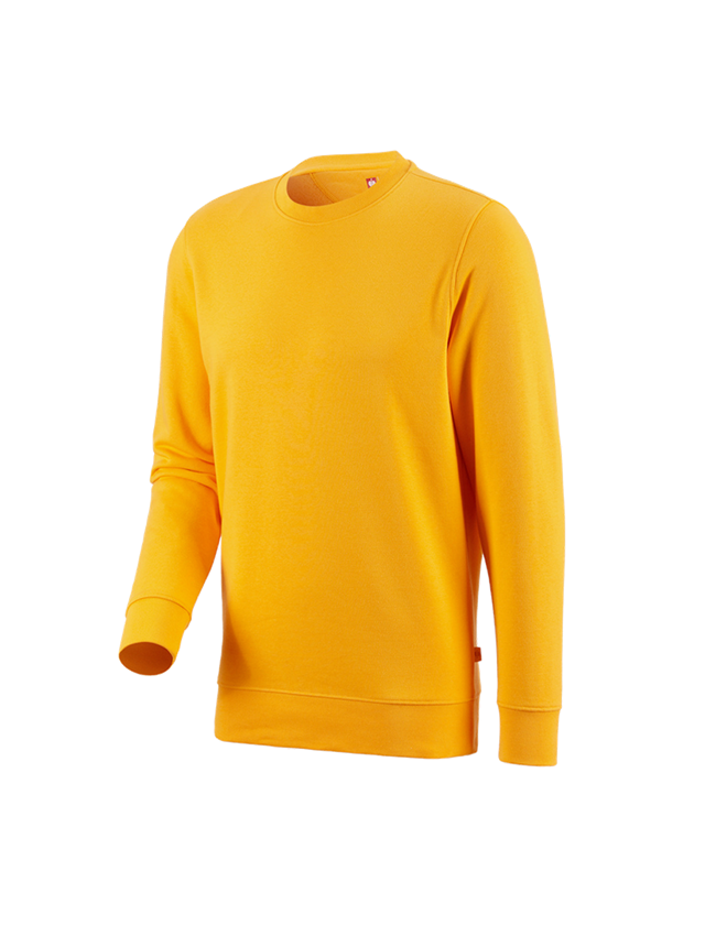 Hauts: e.s. Sweatshirt poly cotton + jaune