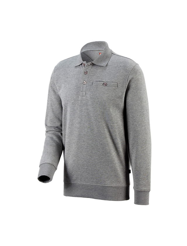 Onderwerpen: e.s. Sweatshirt poly cotton Pocket + grijs mêlee
