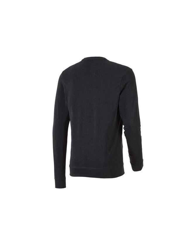 Shirts & Co.: e.s. Longsleeve cotton stretch + schwarz 3