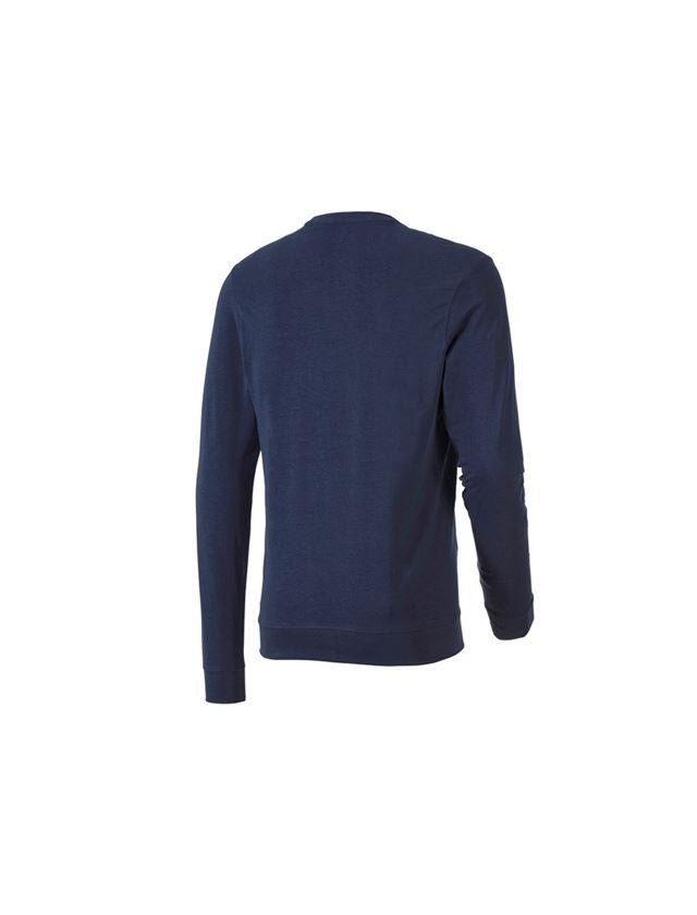 Shirts & Co.: e.s. Longsleeve cotton stretch + dunkelblau 1