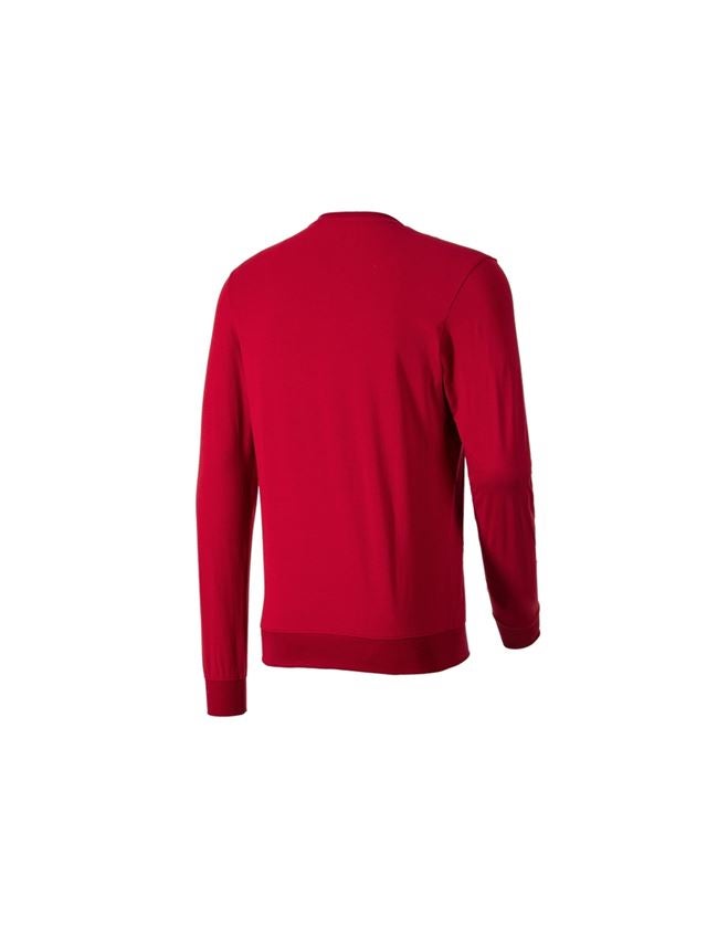 Shirts & Co.: e.s. Longsleeve cotton stretch + feuerrot 3