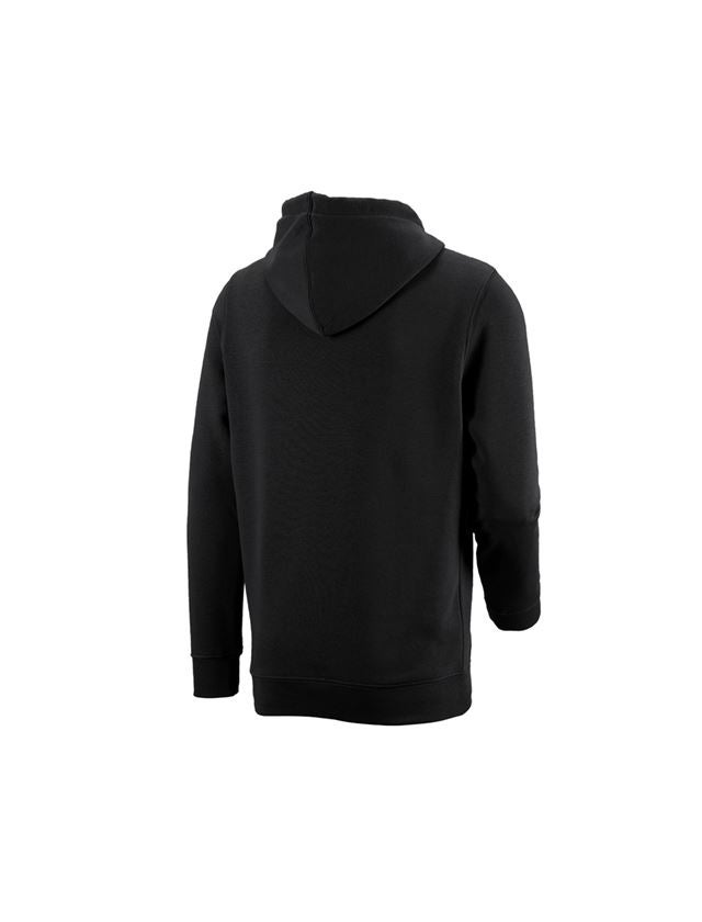 Shirts & Co.: e.s. Hoody-Sweatshirt poly cotton + schwarz 1