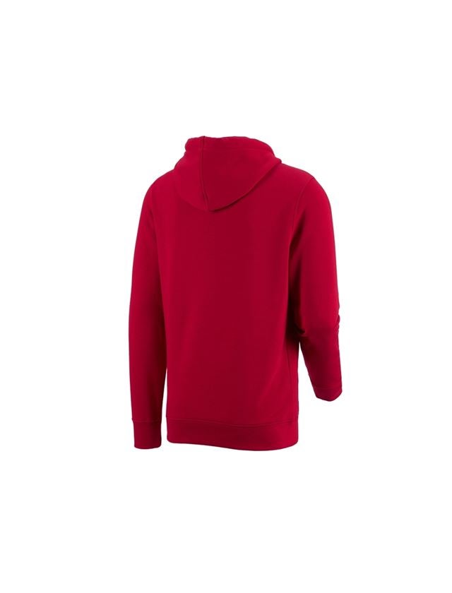 Hauts: e.s. Sweatshirt à capuche poly cotton + rouge vif 1