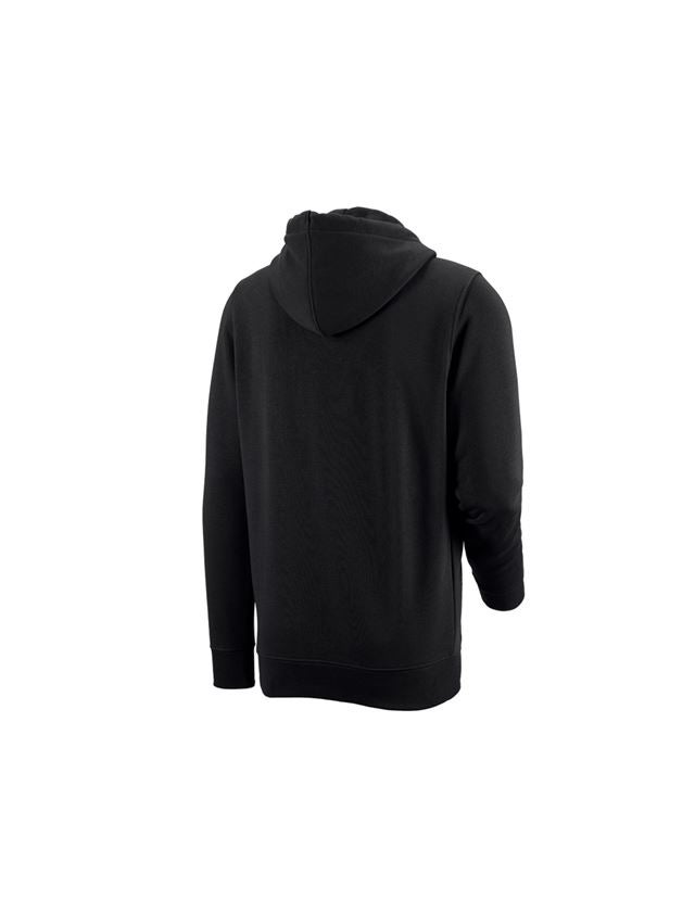 Shirts & Co.: e.s. Hoody-Sweatjacke poly cotton + schwarz 3