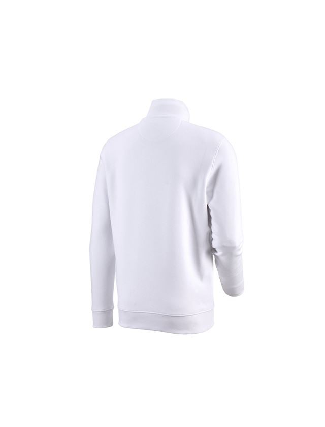 Tuin-/ Land-/ Bosbouw: e.s. ZIP-Sweatshirt poly cotton + wit 1